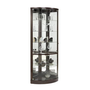 Modern Contemporary Tall Corner Cabinet Allmodern Mayfield Lighted Corner Curio Cabinet