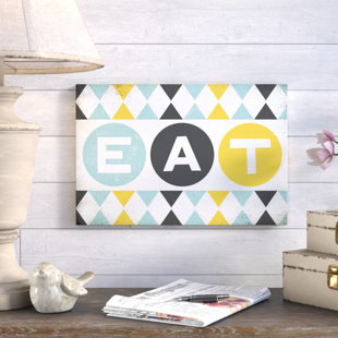 Retro Diner Wall Art Wayfair Retro Diner Eat Textual Art On Wred Canvas