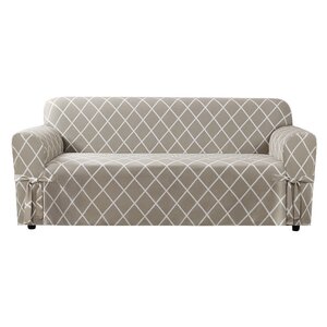 Lattice Box Cushion Sofa Slipcover