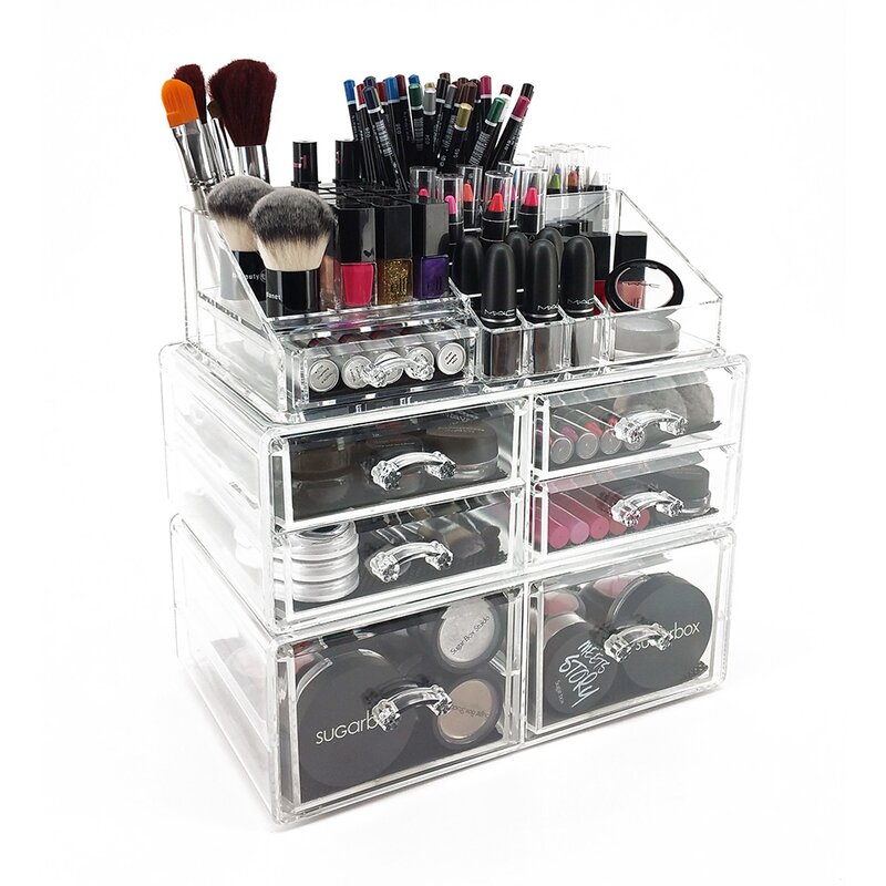 The Holiday Aisle Stillwater Deluxe Tiered Cosmetic Organizer & Reviews ...