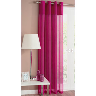 Hot Pink Curtains Wayfair Co Uk Quickview Grey Linen Pink