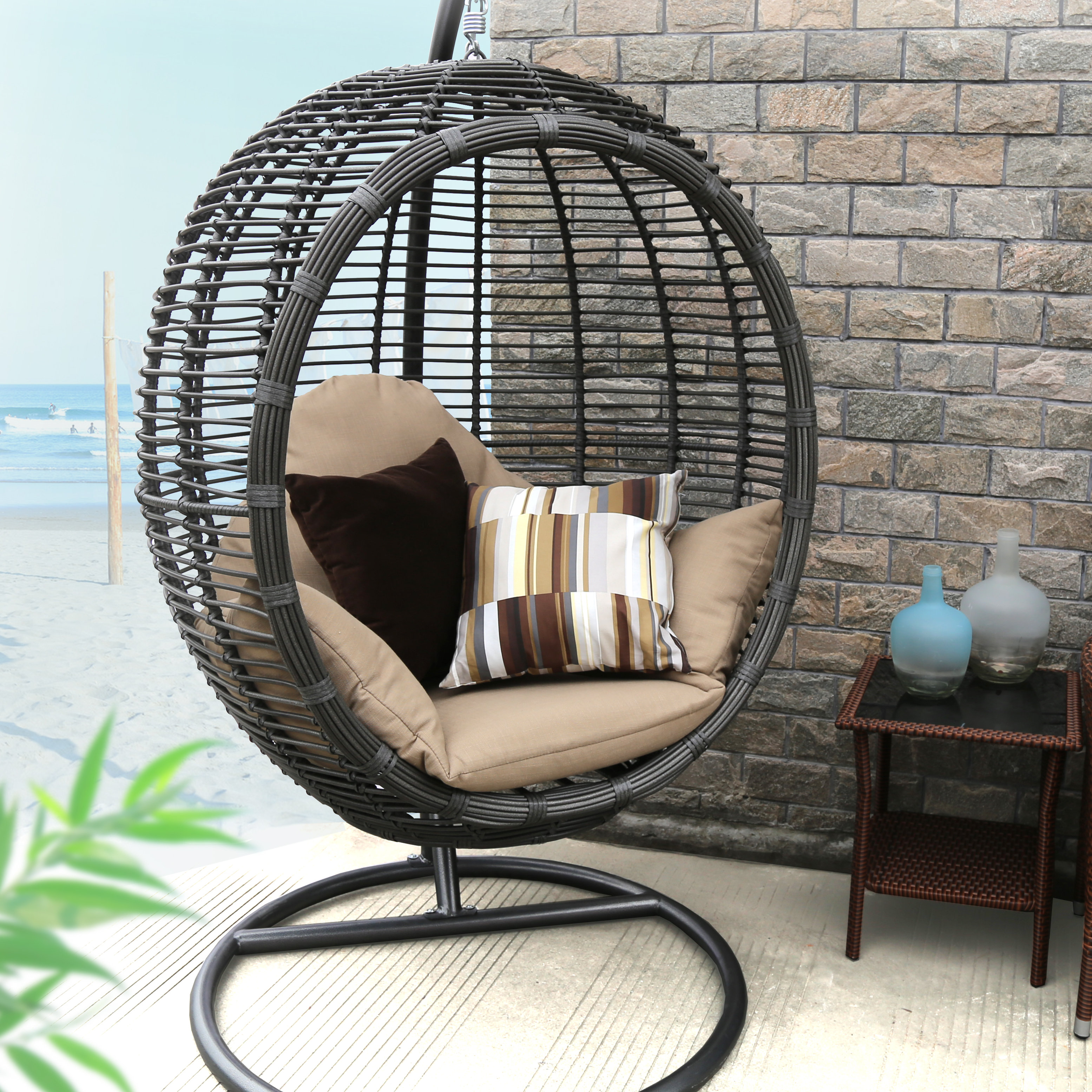Baner Garden Swing Chair With Stand Wayfair