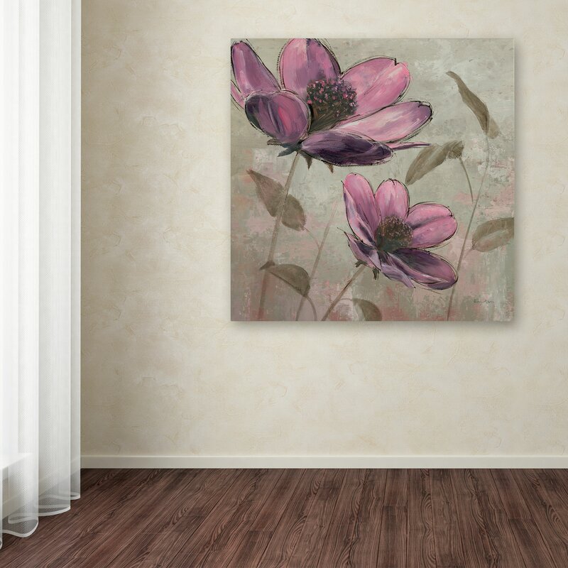 Trademark Art 'Plum Floral II' by Emily Adams Painting Print on Wrapped ...