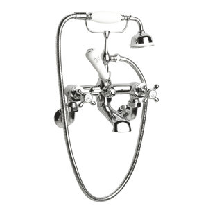 Zweigriff-Wannenarmatur Aufputz Edwardian mit Br..