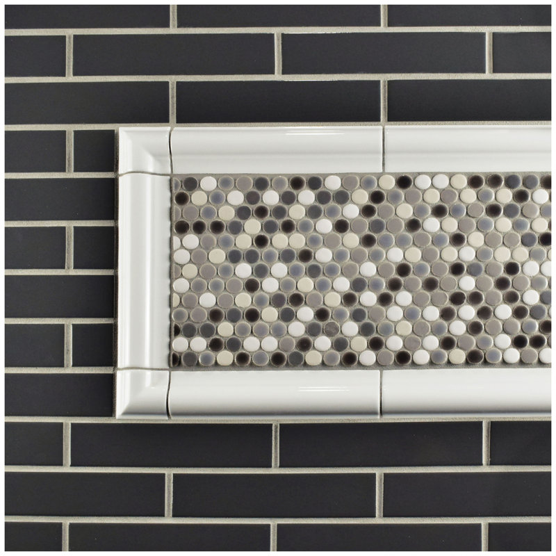 Elitetile Guadeloupe 2 X 8 Ceramic Moldura Trim Wall Chair Rail Guadeloupe 2 X 8 Ceramic Moldura Trim Wall Chair Rail Tile
