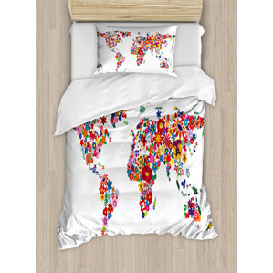 World Map Bedding Sets World Map Bedding Sets