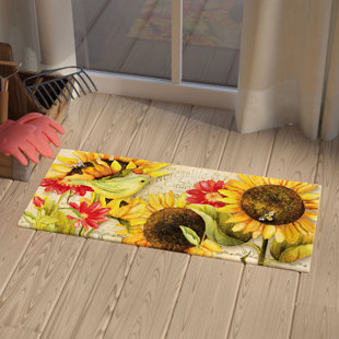 Sunflower Mat Wayfair Dollie Sunflowers Safras Doormat