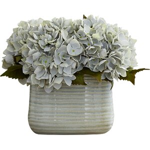 Hydrangea Centerpiece in Decorative Vase