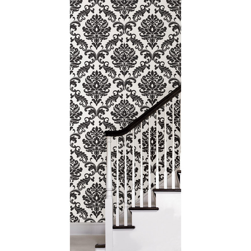 WallPops! Papier peint autocollant en damas L 18 pi x l 20 ...