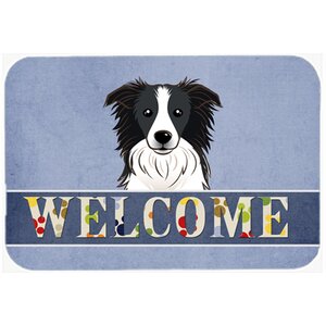 Border Collie Welcome Kitchen/Bath Mat