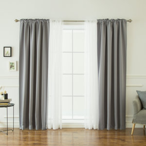 Lawhorn Solid Blackout Thermal Rod Pocket Panel Pair (Set of 4)