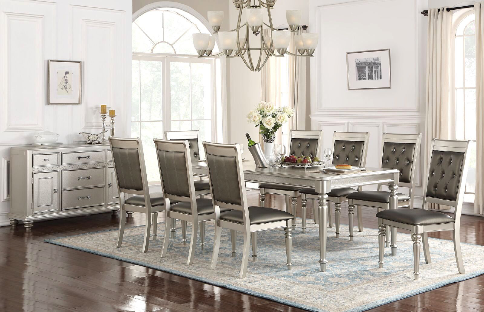 Rosdorf Park Blumer 9 Piece Dining Set Reviews Wayfair