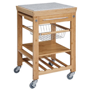 Ilana Kitchen Cart with Granite Top by..