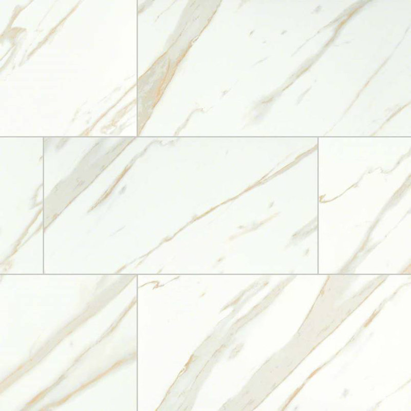 Msi Calacatta 12 Quot X 24 Quot Porcelain Field Tile In White