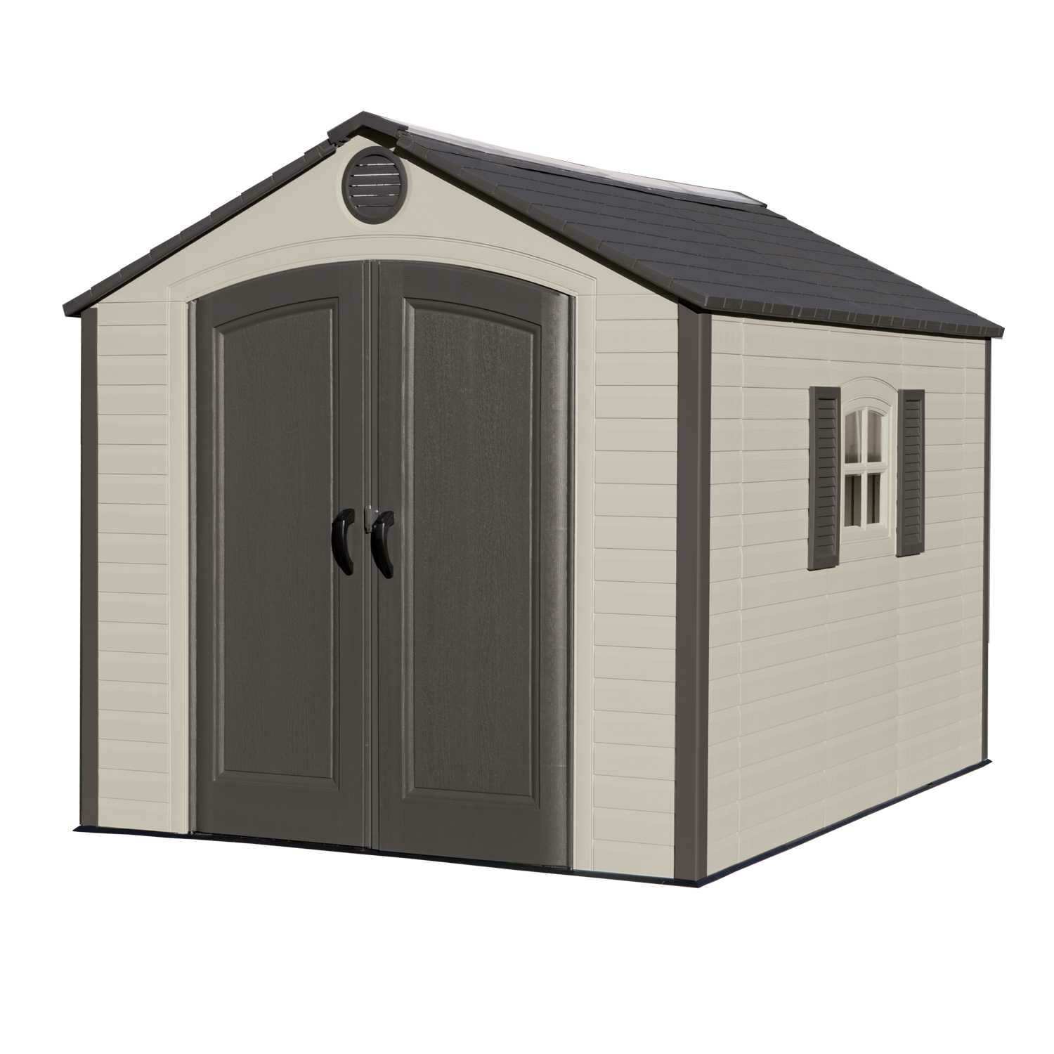 Lifetime 7 Ft 8 In W X 9 Ft 8 In D Plastic Storage Shed