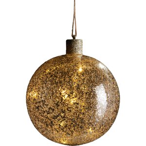 Chunky Glass Lighted Ball Ornament