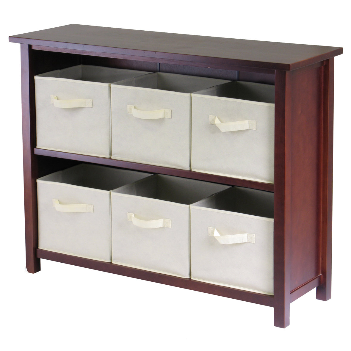 Winsome Verona 6 Drawers Low Storage Shelf with Foldable & Reviews