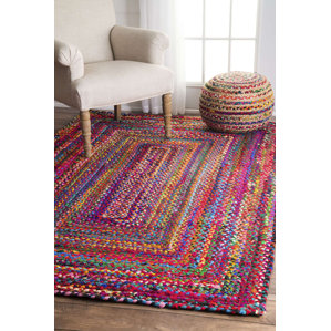 Braided Rugs You Ll Love Wayfair Khan Hand Braided Pink Area Rug