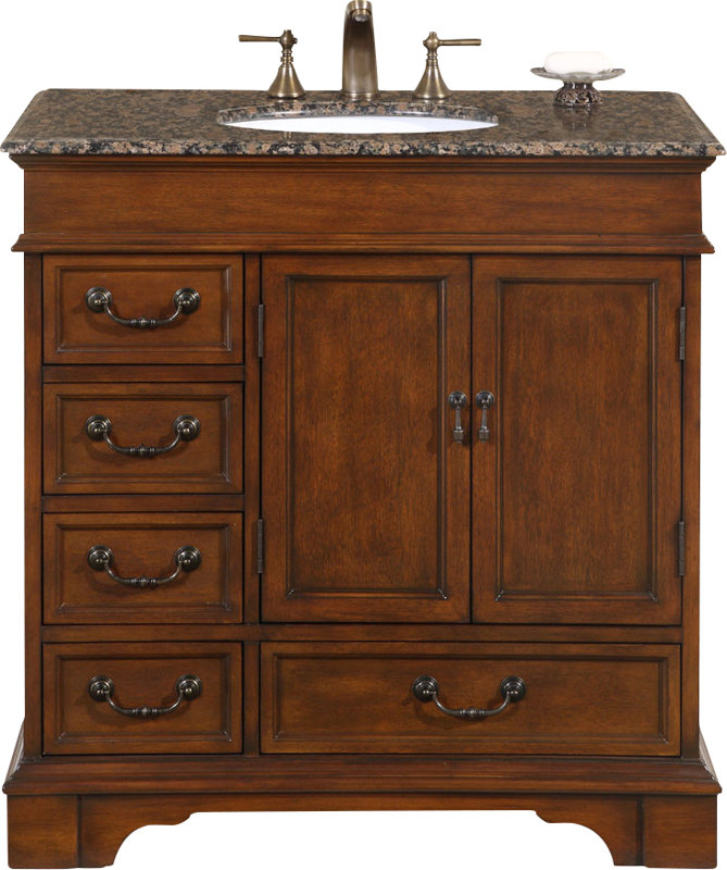 Silkroad Exclusive Ashley 36" Single Bathroom Vanity Set & Reviews