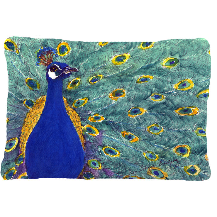 Caroline's Treasures Peacock Indoor/Outdoor Throw Pillow & Reviews