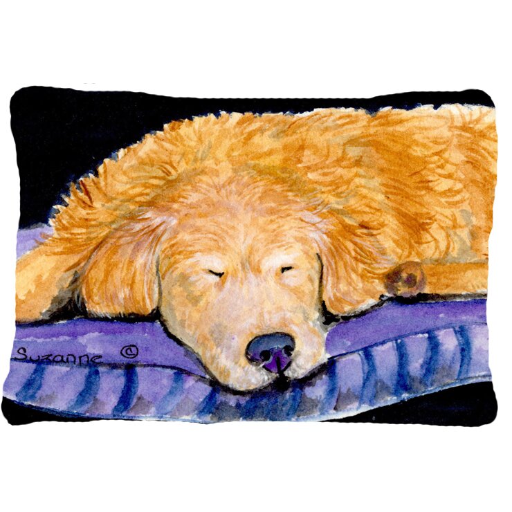 golden retriever pillow christmas