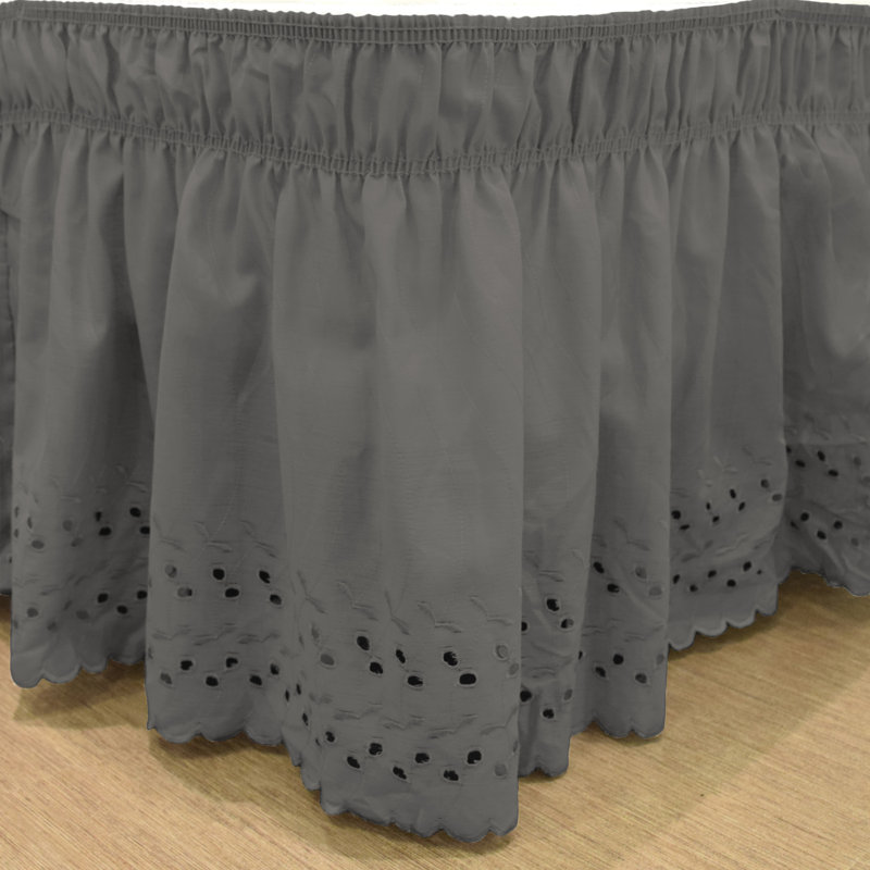 August Grove Karlisa Wrap Around Eyelet Ruffled 140 Thread Count Bed