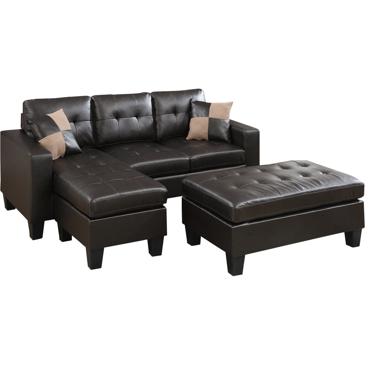 Infini Furnishings Reversible Chaise Sectional & Reviews Wayfair