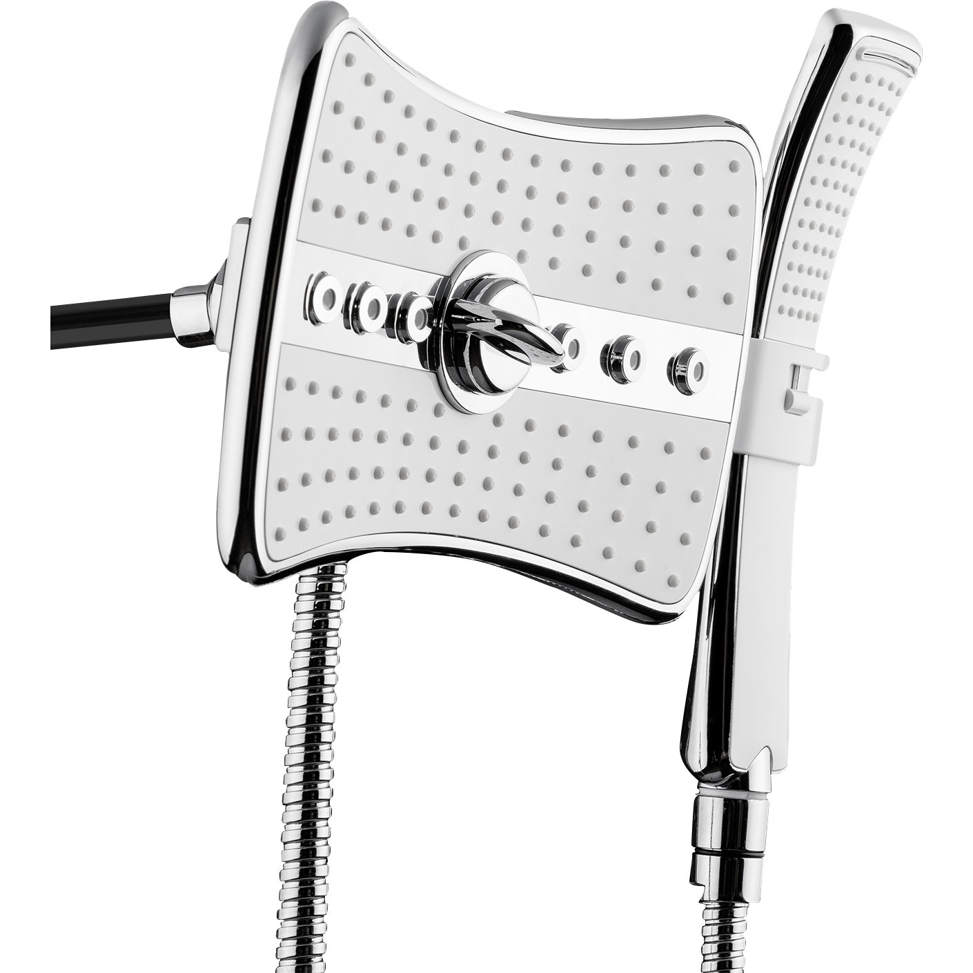 AKDY 2.5 GPM Rainfall 2 Piece Jet Shower Head and Handheld Shower Wand
