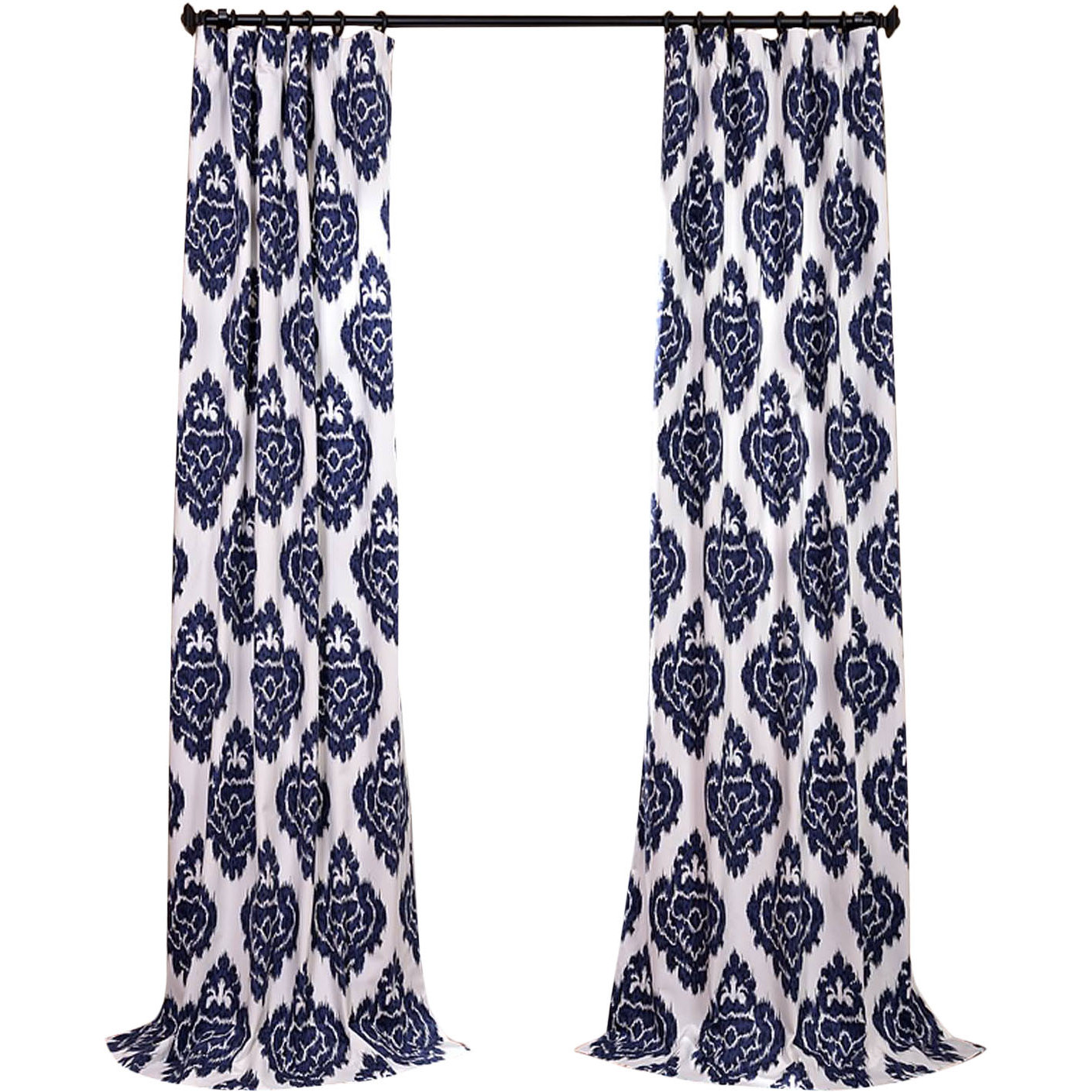 Zachary Ikat SemiOpaque Rod Pocket Single Curtain Panel & Reviews