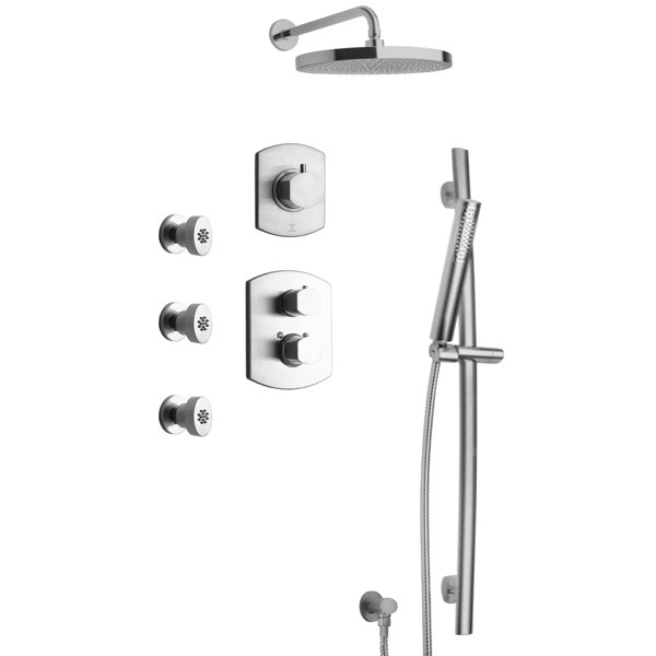 LaToscana Novello Thermostatic Valve Shower System & Reviews Wayfair