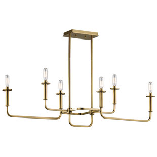 Modern Contemporary Br Light Fixture Allmodern Emmett 6 Light Chandelier