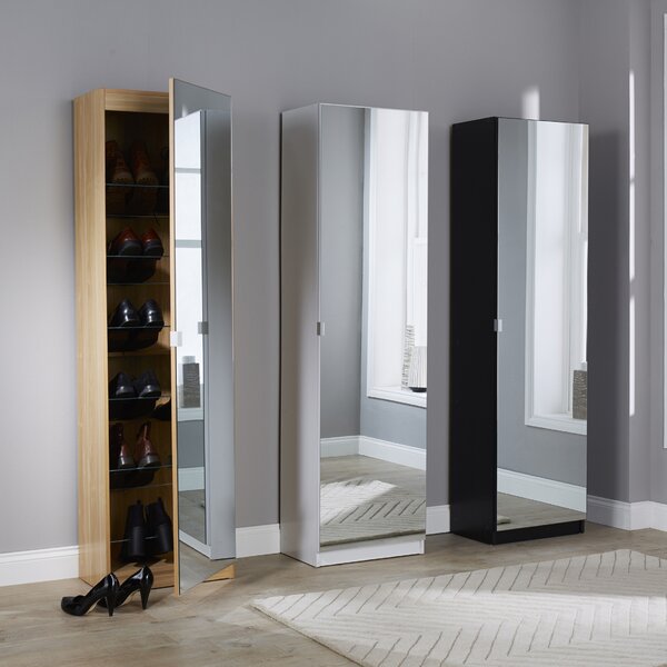 hazelwood home mirror shoe storage cabinet & reviews | wayfair.co.uk