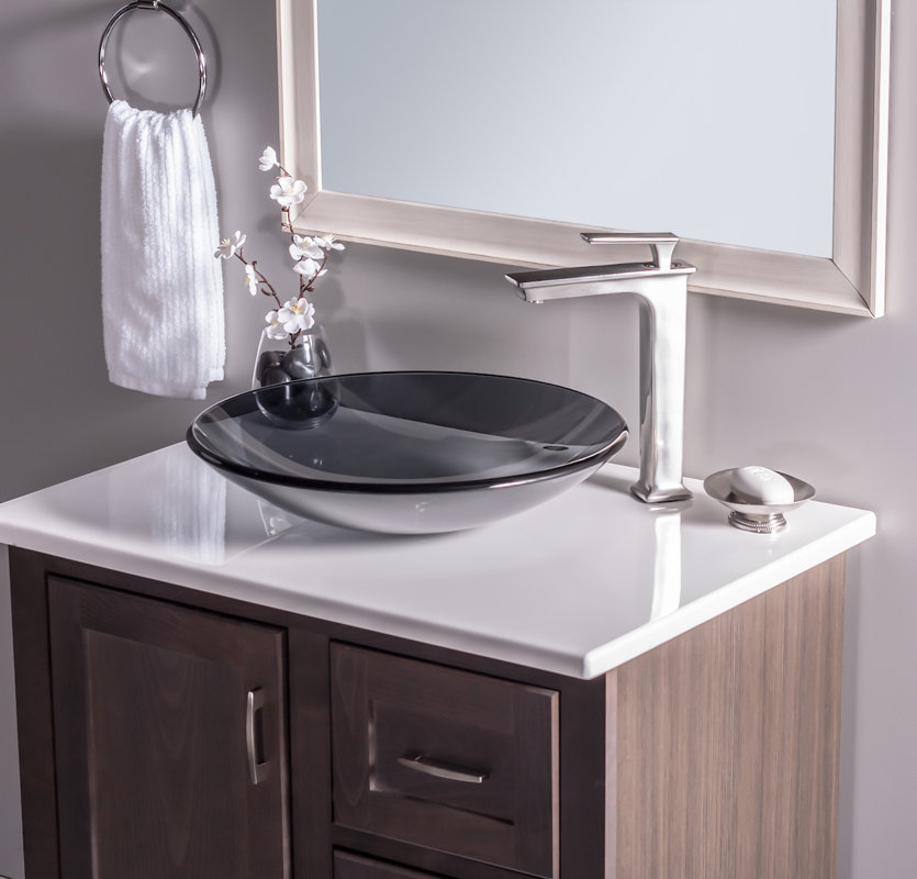Low Profile Undermount Bathroom Sink novatto low profile glass circular vessel bathroom sink & reviews Low Profile Undermount Bathroom Sink novatto low profile glass circular vessel bathroom sink & reviews
