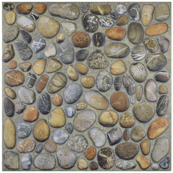Elitetile Porcelana 12 13 X Porcelain Pebble Tile In Brown Elitetile Porcelana 12 13 X Porcelain Pebble Tile In Brown Reviews Wayfair