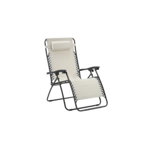 Lizkona Nichole Zero Gravity Patio Lounge Chair with Cushion (Set of 2)