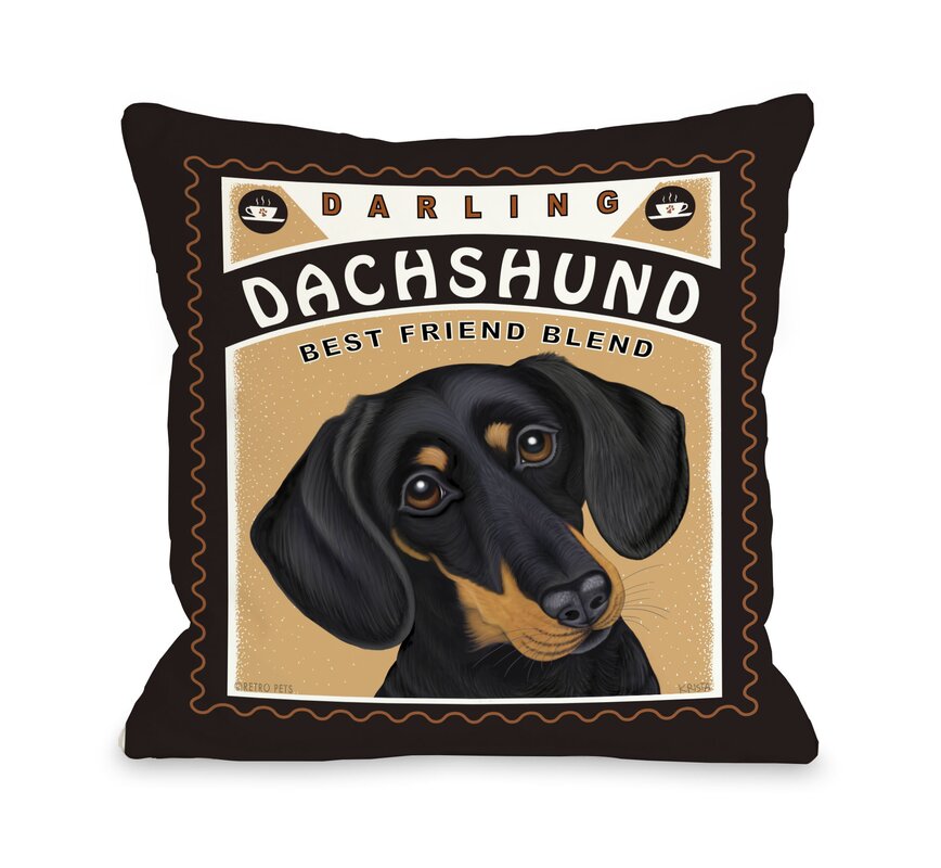 dachshund throw pillow