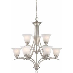 Whetsel 9-Light Shaded Chain Chandelier