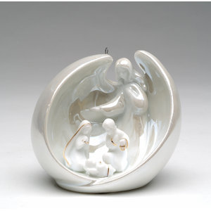 Angel with Holy Family Ornament