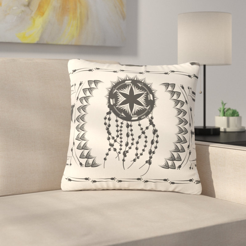 Famenxt Bohemian Dream Catcher Boho Outdoor Throw Pillow Famenxt Bohemian Dream Catcher Boho Outdoor Throw Pillow