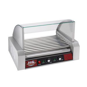 Mad Dawg Commercial 9 Roller Hot Dog Machine with Cover