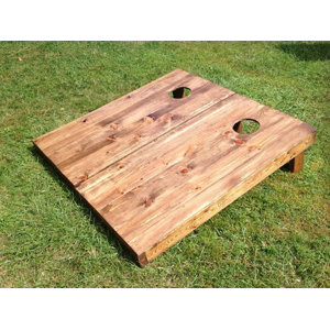 Stained Wood Slat Cornhole Board (Set of 2)