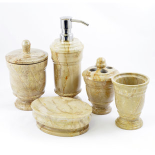 Art Deco Bathroom Accessories Wayfair Tasmanian 5 Piece Bathroom Accessory Set