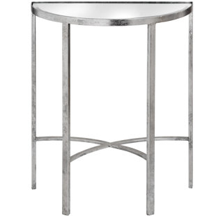 Small Half Moon Tables Wayfair Co Uk Bursaite Mirrored Half Moon Side Table