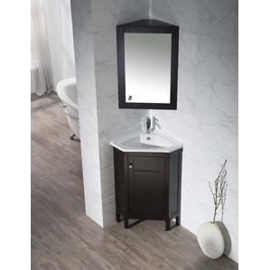 Corner Bathroom Vanities You\'ll Love | Wayfair Corner Bathroom Vanities You\'ll Love | Wayfair