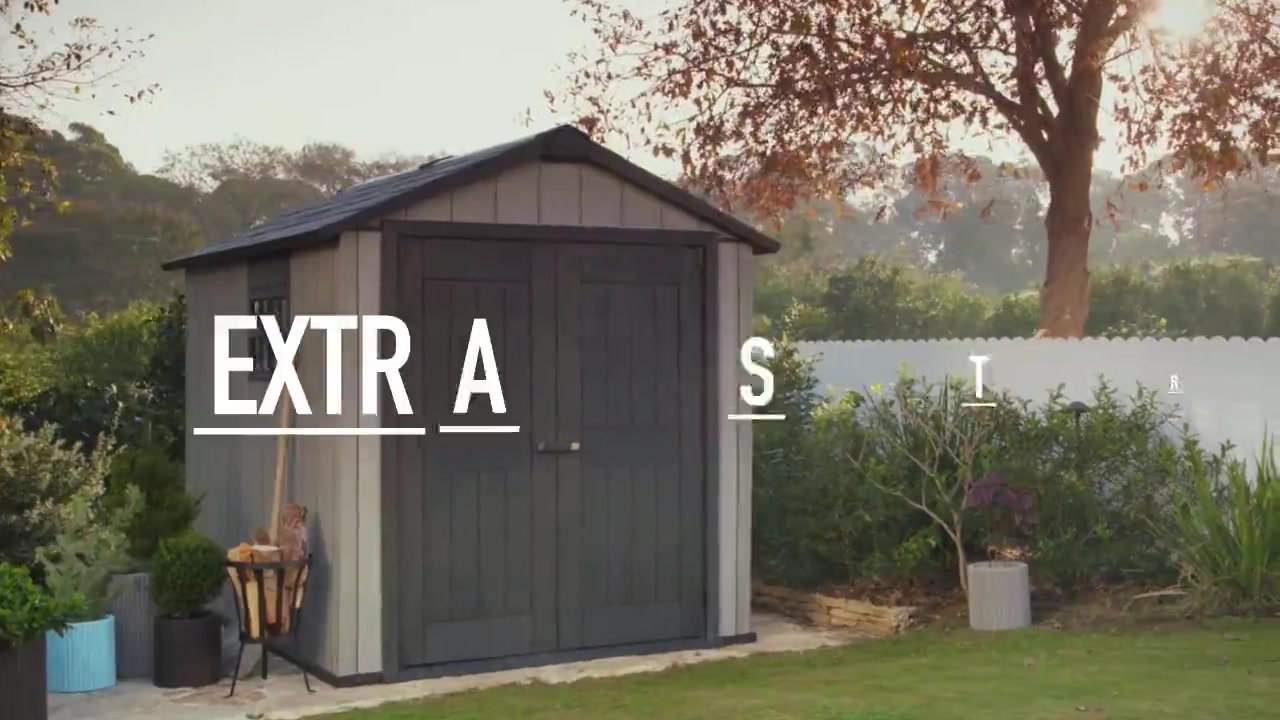 Keter Oakland 11 ft. 5 in. W x 7 ft. 11 in. D Plastic Storage Shed