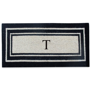 First Impression Westwood Border Monogrammed Doormat