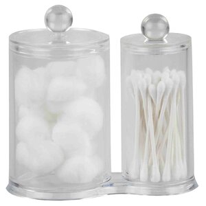 2 Compartments Cotton Swab Container