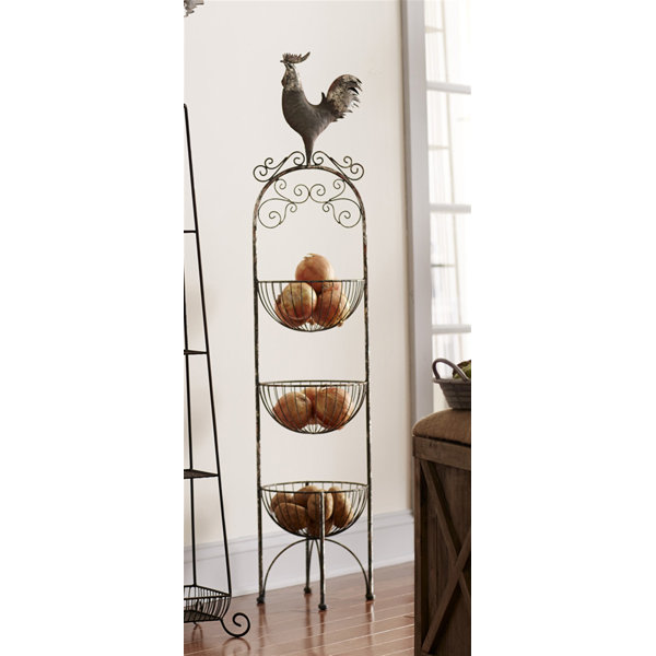Melrose Intl Rooster 3 Tier Metal Basket Wayfair