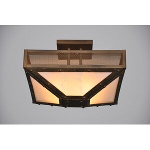 Rogue River 4-Light Post Semi Flush Mount