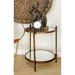 Metal and Mirror End Table by Cole & Grey